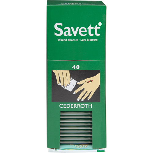  SEE452 Cederroth Savett&reg; Wound Cleansers, Towelette, Antiseptic