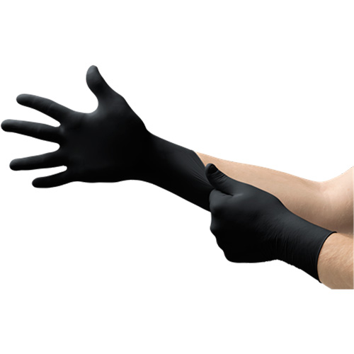 Microflex MK-296-XL MidKnight&reg; Exam Gloves, X-Large, Nitrile, 4.7-mil, Powder-Free, Black, Class 2
