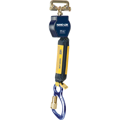 3M DBI Sala Fall Protection 3101230 Nano-Lok Self-Retracting Lifelines, 6', Web, Swivel