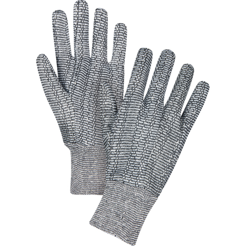 Zenith Safety Products SEE951 Jersey Gloves, Large, Salt & Pepper, Unlined, Knit Wrist