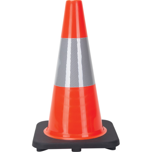 Zenith Safety Products SEF026 Traffic Cone, 18", Orange, 6" Reflective Collar(s)