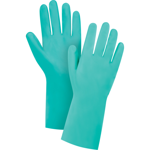 Produits de sécurité Zenith SHF685 Gants r&eacute;sistants aux produits chimiques &agrave; prise en losange, Taille 9, 13" lo, Nitrile, Doublure en Ouat&eacute;e, 15 mils