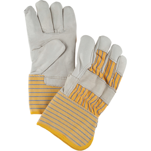 Zenith Safety Products SEF236 Abrasion-Resistant Winter-Lined Fitters Gloves, Large, Grain Cowhide Palm, Cotton Fleece Inner Lining