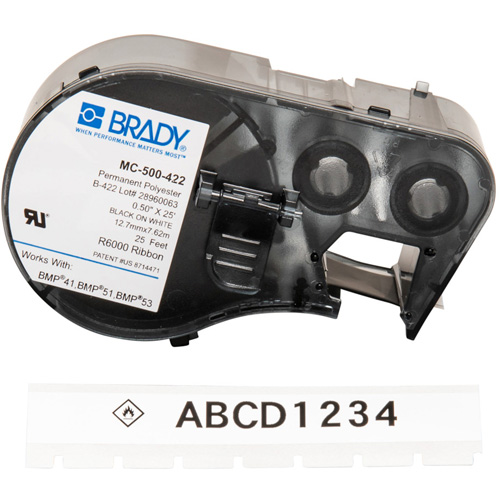 Brady M4C-500-422 Label Maker Cartridge, Black