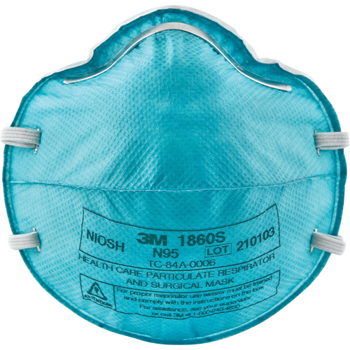 3M 1860S 1860S Particulate Healthcare Respirator, N95, NIOSH Certified, Small