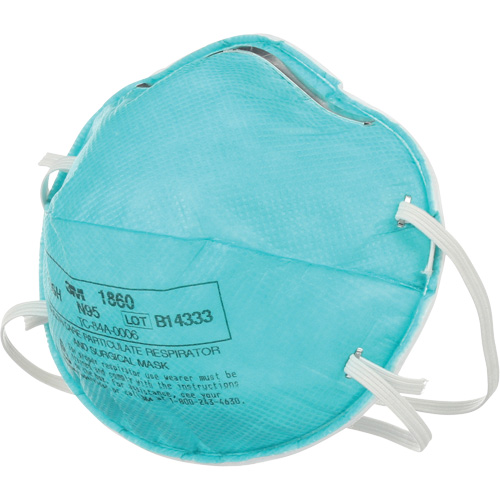 3M 1860 Respirateur 1860 contre les particules pour les soins de la sant&eacute;, N95, Certifi&eacute; NIOSH