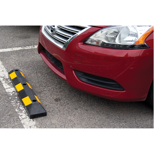 Zenith Safety Products SEH140 Parking Curb, Rubber, 3' L, Black/Yellow