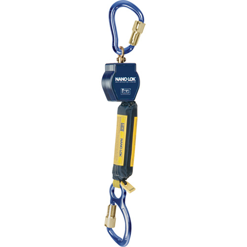 3M DBI Sala Fall Protection 3101246 Nano-Lok Self-Retracting Lifeline, 6', Stainless Steel, Swivel