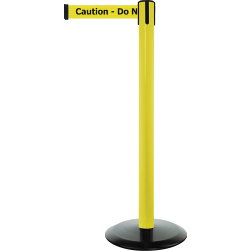 Tensator 889B3335STDNOYAXC Montant pour syst&egrave;me Advance TensaBarrier, Acier, 36" h, Ruban Noir/Jaune, Longueur du ruban 7,5'