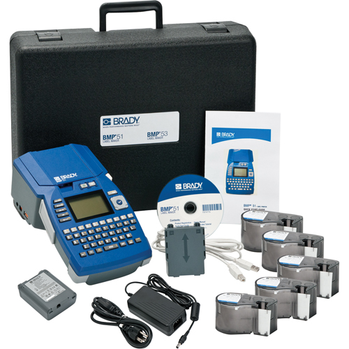 Brady BMP51-KIT-EL BMP&reg;51 Label Printer Electrical Starter Kit, 1.5" Tape