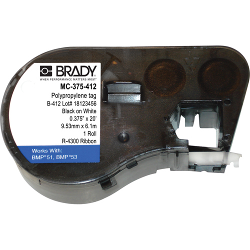 Brady M4C-375-412 Punch Block & Patch Panel Labels, Black