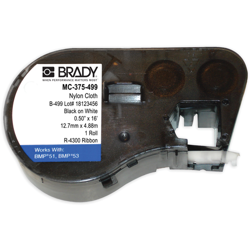 Brady M4C-375-499 B-499 Nylon Labels, Black
