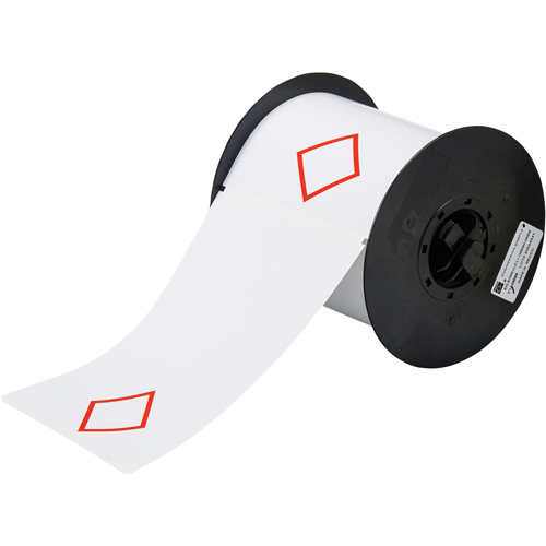 Brady B30-262-7569-CLP1 B-7569 Pre-Printed GHS/CLP Chemical Labels, Vinyl, Red/White, 4.130" Width