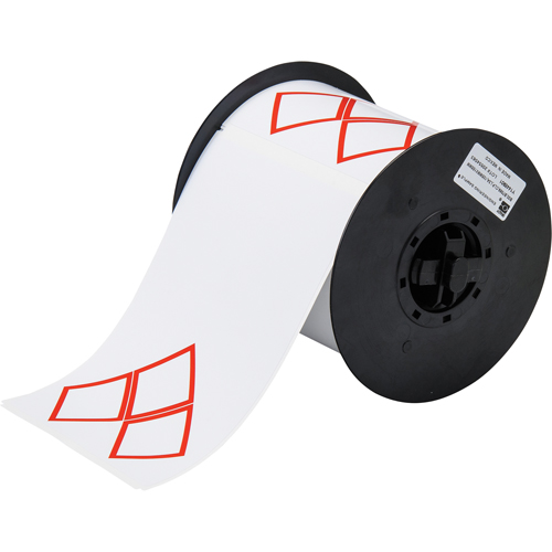 Brady B30-262-7569-CLP3A B-7569 Pre-Printed GHS/CLP Chemical Labels, Vinyl, Red/White, 4.130" Width