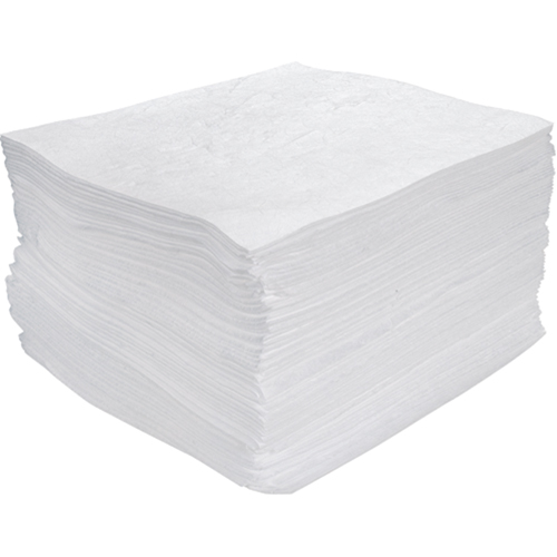 ZENITH SAFETY PRODUCTS Meltblown Sorbent Pads, Oil Only, 15" x 17", 25