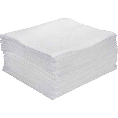 Zenith Safety Products SEH945 Premium Meltblown Sorbent Pads, Oil Only, 15" x 18", 15 gal. Absorbancy