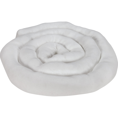 Produits de sécurité Zenith SEH955 Remblais tubulaire absorbant, Huile seulement, Absorption 45 gal., 3" la x 10' lo, Pqt de 10