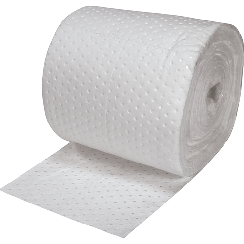 Zenith Safety Products SEH977 Premium Fine Fiber Sorbent Rolls, Heavyweight, 150' L x 15" W, 25 gal. Absorbancy