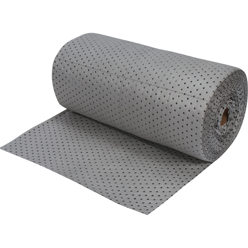 Produits de sécurité Zenith SEH984 Feuilles absorbantes en fibres fines de premi&egrave;re qualit&eacute;, Poids moyen, 150' lo x 30" la, Absorption 40 gal.