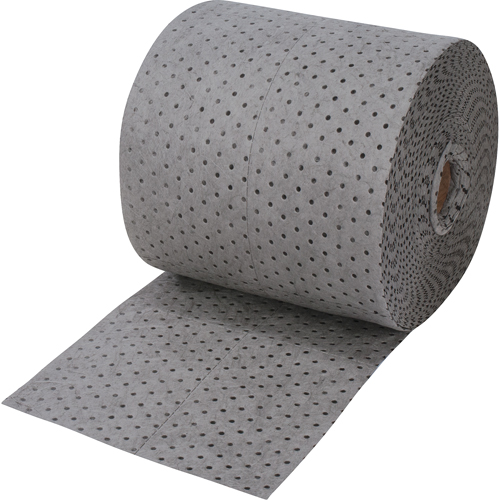 Produits de sécurité Zenith SEH985 Feuilles absorbantes en fibres fines de premi&egrave;re qualit&eacute;, Poids moyen, 150' lo x 15" la, Absorption 20 gal.
