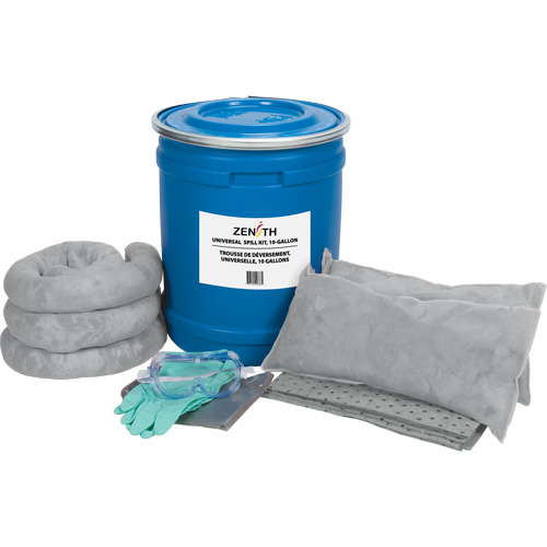 Zenith Safety Products SHP072 Truck Spill Kit, Universal, Drum, 10 US gal. Absorbancy