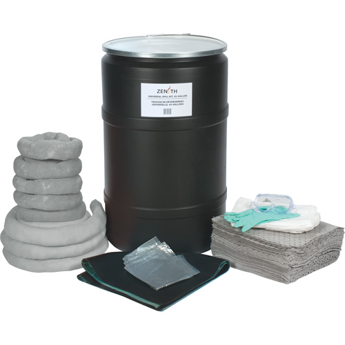 Zenith Safety Products SHP049 Spill Kit, Universal, Drum, 55 US gal. Absorbancy