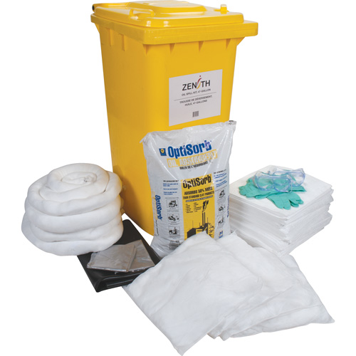 Zenith Safety Products SEI198 Premium Spill Kit, Oil Only, Bin, 63 US gal. Absorbancy