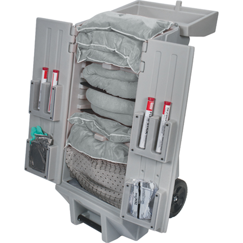 Produits de sécurité Zenith SEI199 Trousse de lutte contre les d&eacute;versements Tool Kaddie, Universel, Chariot, Absorbance de 30 gal. US