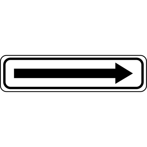 Accuform NMC MADC866VA Arrow Sign, 6" x 24", Aluminum, Pictogram