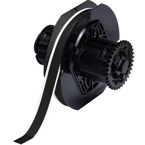 Brady B30C-500-595-BK Ruban pour imprimantes d'&eacute;tiquettes int&eacute;rieures et ext&eacute;rieures, Vinyle, Noir, Largeur de 0,5"