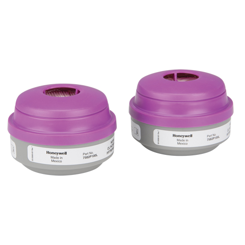 PIP Global Safety 7582P100L Cartouches pour respirateur s&eacute;rie N de North, Cartouche gaz/vapeur, Gaz acide/P100