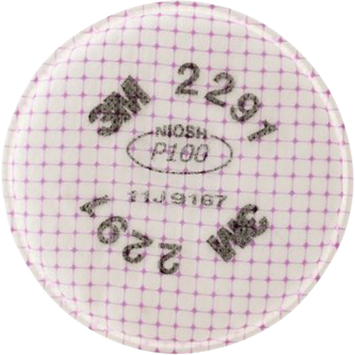 3M 2291-P100 Pr&eacute;filtres pour respirateurs S&eacute;rie 2200, Filtre contre les particules, Filtre P100