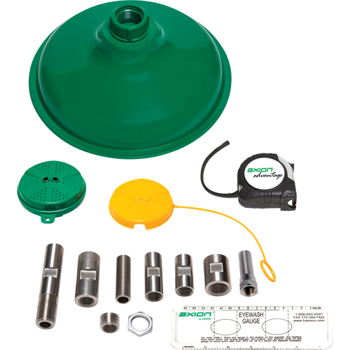 Haws AX14 Axion Advantage&reg; Shower & Eye/Face Wash Upgrade Kit with Green ABS Plastic Eye/Face Wash Head & Showerhead