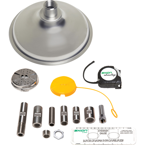 Haws AX14S Axion Advantage&reg; Shower & Eye/Face Wash Upgrade Kit with Stainless Steel Eye/Face Wash Head & Showerhead