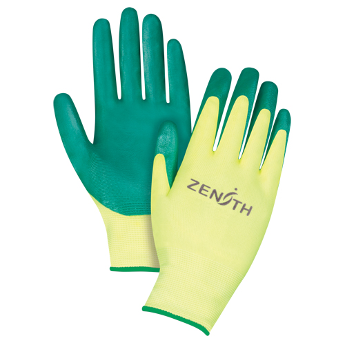 Produits de sécurité Zenith SEI852 Gants de premi&egrave;re qualit&eacute; ZX-3, 8/Moyen, R&ecirc;vetement Nitrile, Calibre 15, Enveloppe en Nylon