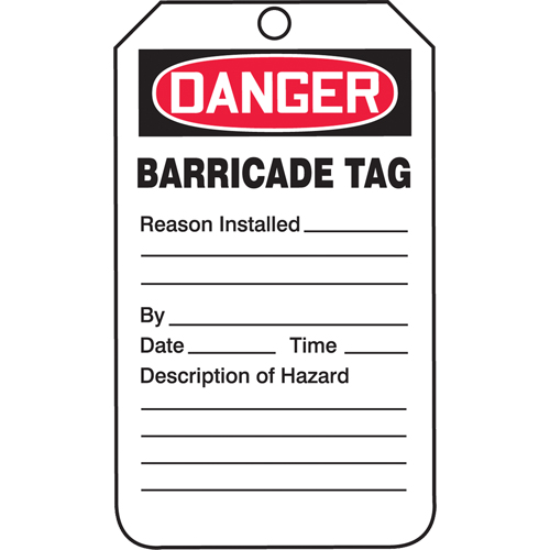 Accuform Signs TAB104CTP Safety Tags, Plastic, 3-1/4" W x 5-3/4" H, English