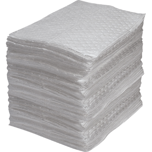 Zenith Safety Products SEI957 Industrial-Grade Fine Fibre Sorbent Pads, Oil Only, 15" x 17", 35 Gal. Absorbancy
