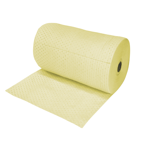 Zenith Safety Products SEI973 Industrial-Grade Fine Fibre Sorbent Rolls, Heavyweight, 150' L x 30" W, 70 gal. Absorbancy