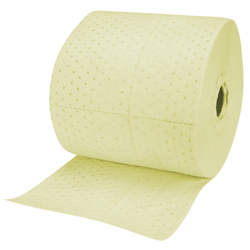 Zenith Safety Products SEI974 Industrial-Grade Fine Fibre Sorbent Rolls, Heavyweight, 150' L x 15" W, 35 Gal. Absorbancy