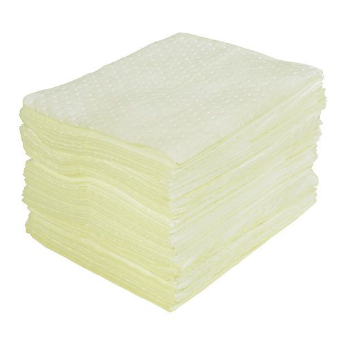 Produits de sécurité Zenith SEI994 Feuilles absorbantes lamin&eacute;es (SMS) de premi&egrave;re qualit&eacute;, Mati&egrave;res dangereuses, 15" x 17", 30 gal. d'absorption