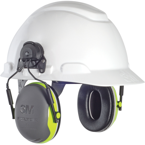 3M X4P3E Peltor X Series Earmuffs, Cap Mount, 25 NRR dB