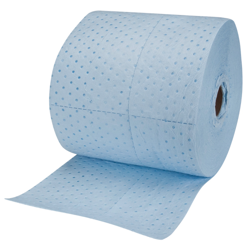 Zenith Safety Products SEJ194 Premium Blue Bonded Sorbent Pads, Lightweight, 150' L x 15" W, 20 gal. Absorbancy