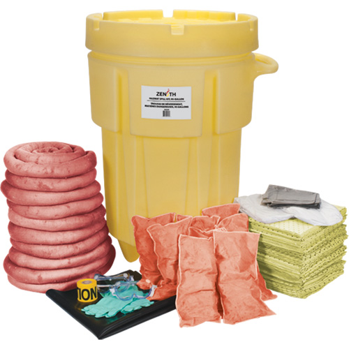 Produits de sécurité Zenith SEJ269 Trousse de lutte contre les d&eacute;versements pour &eacute;tabli, Mati&egrave;res dangereuses, Overpack/Baril de r&eacute;cup&eacute;ration, Absorbance de 95 gal. US