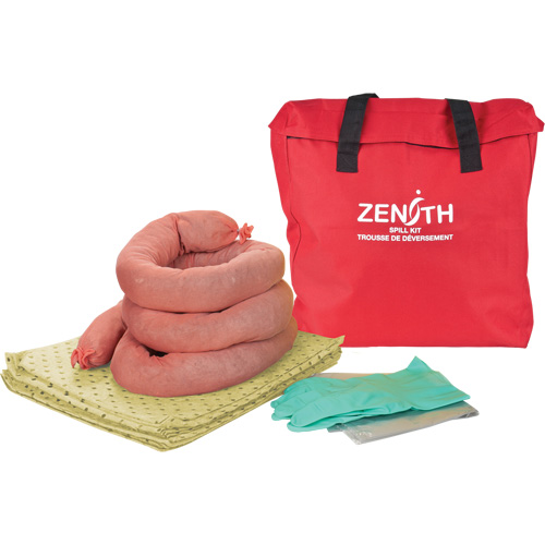 Produits de sécurité Zenith SHP027 Trousse &eacute;conomique de lutte contre les d&eacute;versements, Mati&egrave;res dangereuses, Sac, Absorbance de 5 gal. US