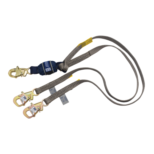 3M DBI Sala Protection Contre Les Chutes 1246075C Longe antichoc Tie-Off Force2, 6', Point d'ancrage &agrave; Crochet mousqueton, Crochet mousqueton aux jambes, Polyester