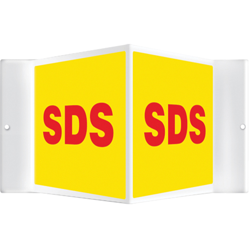 Accuform NMC PSP768 Enseigne Projection  SDS , 8" x 12", Plastique, Anglais