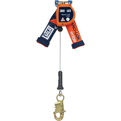 3M DBI Sala Protection Contre Les Chutes 3500217 C&acirc;ble de s&eacute;curit&eacute; autor&eacute;tractable pour rebord Nano-Lok, 8', Acier inoxydable, Stationnaire