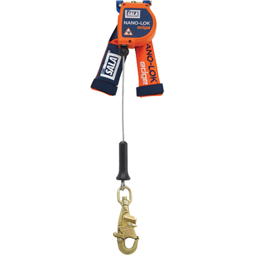 3M DBI Sala Fall Protection 3500218 Nano-Lok Edge Self-Retracting Lifelines, 8', Stainless Steel, Swivel