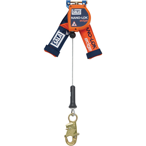 3M DBI Sala Fall Protection 3500219 Nano-Lok Edge Self-Retracting Lifeline, 8', Stainless Steel, Stationary