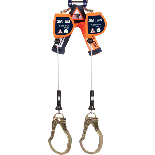 3M DBI Sala Fall Protection 3500234 Nano-Lok Edge Self-Retracting Lifeline, 8', Stainless Steel, Stationary